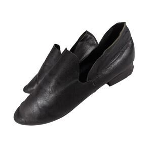 KELSI DAGGER! AWESOME BLACK GENUINE SOFT LEATHER DECONSTRUCTED FLATS! SZ 8M